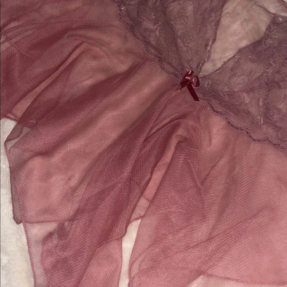 Baby pink mesh chemise - Picture 4 of 4